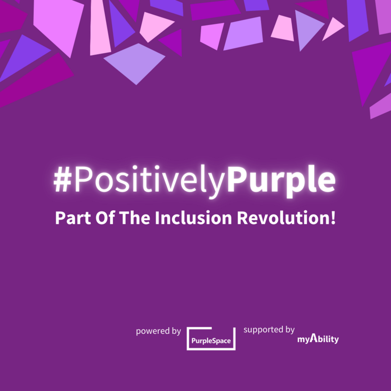 Das Bild zeigt ein Aktions-Motiv von #PositivelyPurple