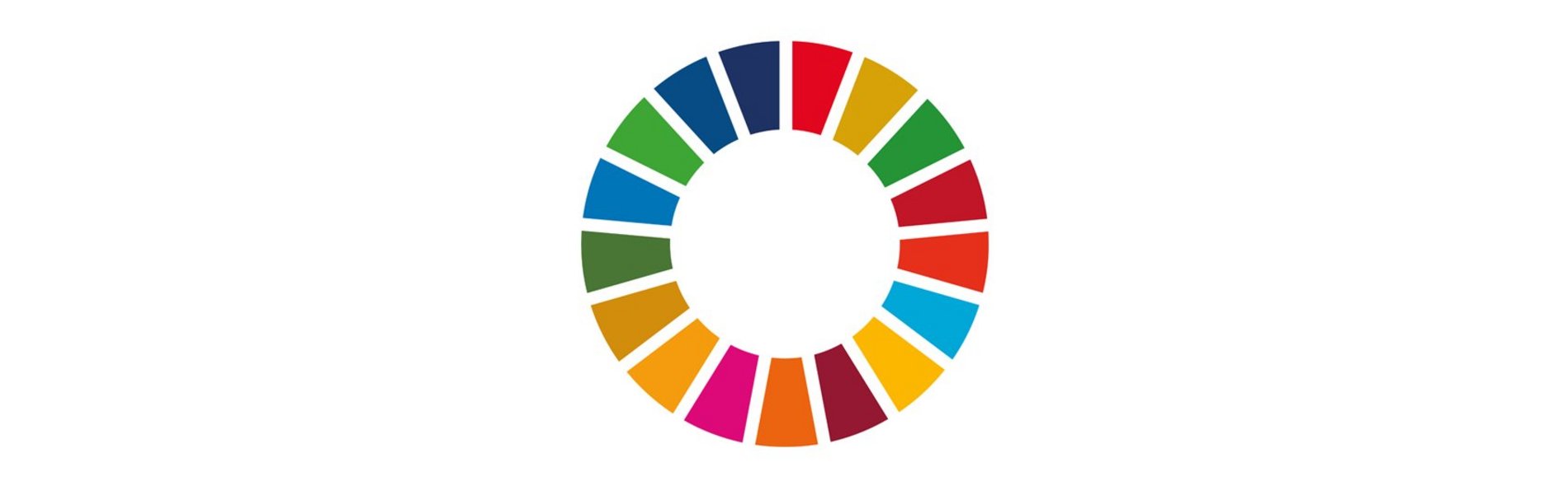 Header SDGs Wheel Headerbild mit dem SDG-Wheel, dem Logo der Ziele für Nachhaltige Entwicklung der UN.
