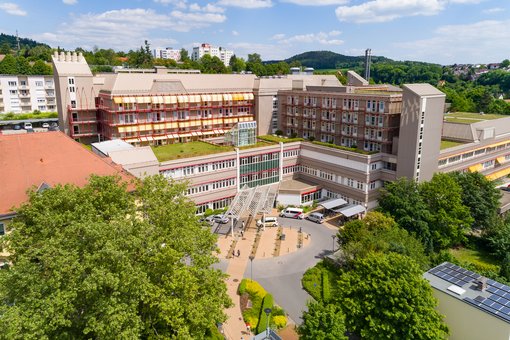 Luftaufnahme vom Klinikum Coburg der Sana Kliniken Oberfranken.