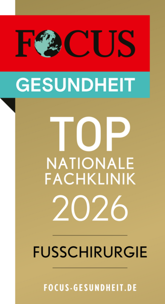 FOCUS-Siegel 2026 für Fußchirurgie