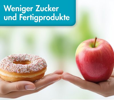 Weniger Zucker und Fertigprodukte