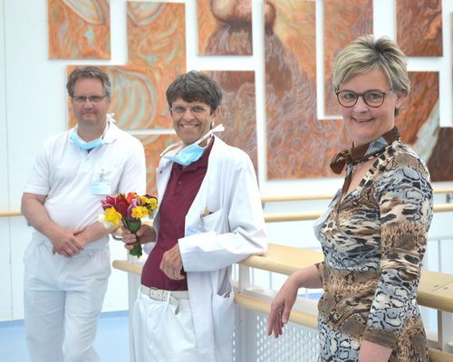 Dr. med. Oec. med. Knut Müller, Ärztlicher Direktor, PD Dr. med. Thomas Hirsch, Silke Ritschel, Geschäftsführerin Sana-Krankenhaus Rügen