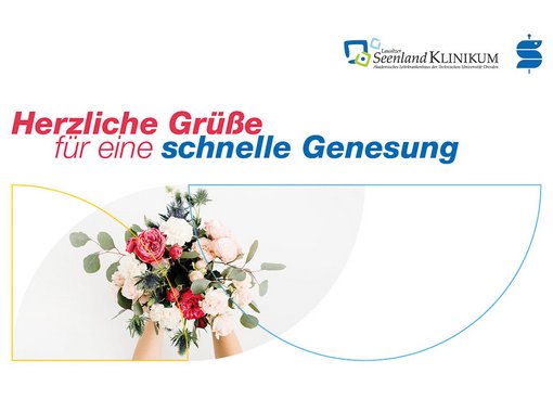 Grafik der Grußkarte "schnelle Genesung", Blumenstrauß